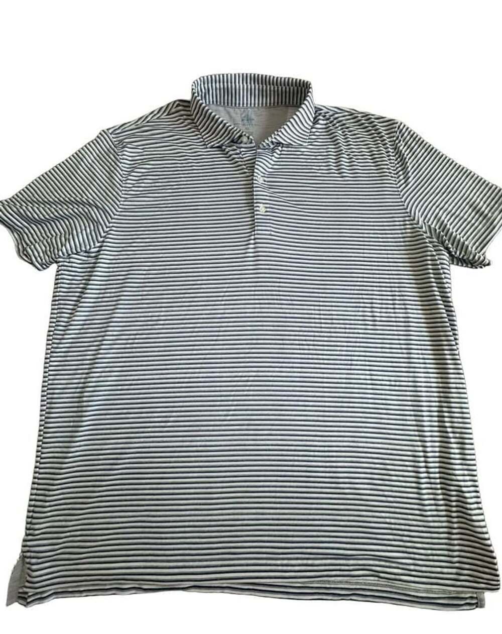 Johnnie-O Featherweight XL Blue Striped Polo Shirt